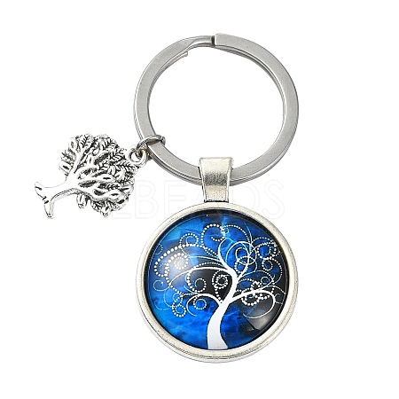 Alloy Glass Keychains KEYC-YW00008-10-1