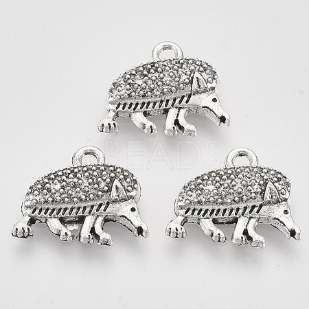 Tibetan Style Alloy Pendants X-TIBEP-T009-08AS-RS-1