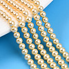 Baking Paint Pearlized Glass Pearl Bead Strands HY-N002-4mm-A09-1