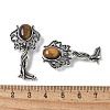 Angel Brass Natural Tiger Eye Pendants KK-D361-02AS-14-3