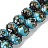Handmade Gold Sand Lampwork Beads Strands LAMP-A003-03F-1