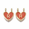 Alloy Enamel Charms X-ENAM-T012-02R-RS-2