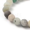 Round Natural Flower Amazonite Stretch Charm Bracelets BJEW-H536-05A-4