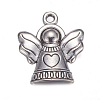 Tibetan Style Antique Silver Angel Pendants X-TIBEB-A11978-AS-LF-1