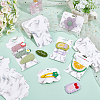   120 Pcs 6 Styles Marble Pattern Paper Display Cards CDIS-PH0001-29-7