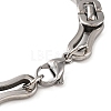 Tarnish Resistant 304 Stainless Steel Byzantine Chain Bracelets BJEW-B078-96P-3