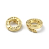 Brass Crystal Rhinestone Twister Clasps KK-P232-03A-G-2