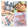 120Pcs 12 Colors Transparent Pointed Back Resin Rhinestone Cabochons KY-CW0001-01-11