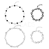 4Pcs 4 Style Alloy Hollow Star Link Chain Bracelets & Necklaces with ABS Plastic Pearl Beaded SJEW-FI0001-09-1