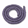 Flat Round Handmade Polymer Clay Bead Spacers LS-CLAY-R067-3.0mm-04-3