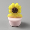 Sunflower Silicone Beads SIL-WH0008-40C-1