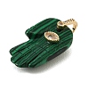 Synthetic Malachite Carved Pendants GG-CBA5963-01B-NH-2