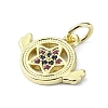 Brass Micro Pave Colorful Cubic Zirconia Pendants KK-H475-19G-07-2