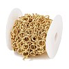 Brass Textured Ring Link Chains CHC-L054-15G-3