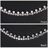 1 Yard Brass Crystal Rhinestone Cup Chain with Imitation Pearl OCOR-GL0001-08A-4
