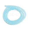 Baking Painted Transparent Glass Beads Strands DGLA-F029-J2mm-10-3