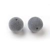 Flocky Acrylic Beads X-OACR-I001-14mm-L01-2