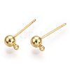 Brass Stud Earring Findings KK-I649-10G-NF-2
