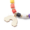 Rainbow Alloy Enamel Pendant Necklaces for Women NJEW-JN03991-4