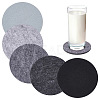 CRASPIRE 20Pcs 5 Colors Flat Round Wool Felt Cup Mat DIY-CP0008-33-1