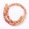Two Tone Natural White Jade Bead Strands G-R165-10mm-02-2