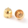 Brass Cord End Cap for Jewelry Making KK-O139-14F-G-2