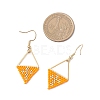 Handmade Glass Seed Beads Rhombus Dangle Earrings EJEW-MZ00542-03-4