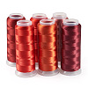 6Rolls 6 Colors Velour Yarn AJEW-TA0002-70A-3