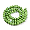 Electroplate Opaque Solid Color Glass Beads Strands EGLA-A044-P8mm-L30-3