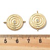 PVD Vacuum Plating 304 Stainless Steel Flat Round Vortex Connector Charms STAS-R130-23G-3