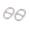 304 Stainless Steel Oval Links Connector Charms STAS-F366-02B-P-2