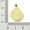 Rack Plating Brass Pave Natural Shell Pendants KK-A204-01B-04G-3