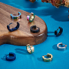 30Pcs 5 Colors 304 Stainless Steel Hoop Earrings EJEW-PH0001-45-4