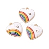 Alloy Enamel Pendant ENAM-H039-07G-4