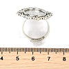 Vintage Adjustable Iron Finger Ring Components Alloy Cabochon Bezel Settings PALLOY-Q300-09AS-NR-4