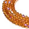 Transparent Electroplate Glass Beads Strands EGLA-A039-T2mm-L28-3