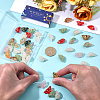 50Pcs Baking Paint and Golden Metal Enlaced Glass Beads DGLA-SC0001-05-3