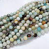 Natural Flower Amazonite Beads Strands G-G692-01-10mm-1