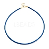 Braided Round Imitation Leather Bracelets Making BJEW-H610-01G-15-1