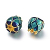 Golden Plated Alloy European Beads MPDL-L029-Q02-G-2