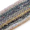 Transparent Electroplate Glass Beads Strands EGLA-N002-34C-M01-1
