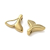 Fishtail Shape 304 Stainless Steel Natural Paua Shell/White Shell Charms Ion Plating(IP) STAS-U037-07G-02-2