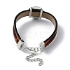 Alloy Flat Round Link Bracelet Settings fit for Cabochons FIND-M009-01AS-3