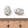 Brass Micro Pave Clear Cubic Zirconia Beads CU-CBAC675-08P-3