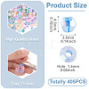 405Pcs Eletroplated Transparent Glass Beads GLAA-TA0003-66C-4