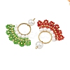 304 Stainless Steel & Glass Seed Beaded Pendants PALLOY-MZ01376-2