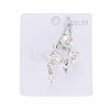 Plum Blossom with Branch Resin Brooch with Imitation Pearl JEWB-N007-023P-FF-5