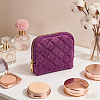 Rhombus Textured Velvet Jewelry Storage Zipper Pouches for Earrings Rings Bracelets Necklaces ABAG-WH0085-012F-5