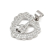 Brass Micro Pave Cubic Zirconia Pendants KK-P323-11A-P01-2