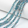 Electroplate Transparent Glass Beads Strands EGLA-A034-T4mm-R09-1